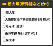 新大阪(新幹線など)から